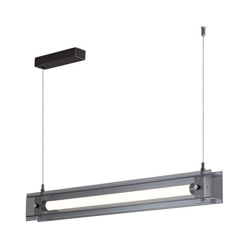 极简餐厅一字吊灯轻奢创意个性马扎灯设计师艺术吧台书房玻璃灯具