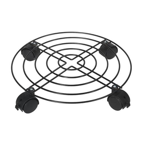 泡脚木桶可移动花架万向轮盘加厚实心铁制圆形带煞车花盆托盘底座