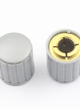 电位计旋钮帽子KYZ16-20-6J内孔4mm6mm灰色黑色塑料圆柱形