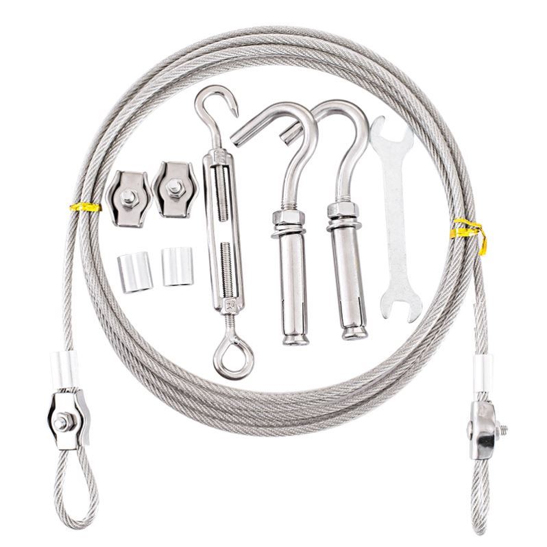 。304不锈钢包塑晾衣绳神器钢丝家用防风阳台凉衣服户外室外晒被