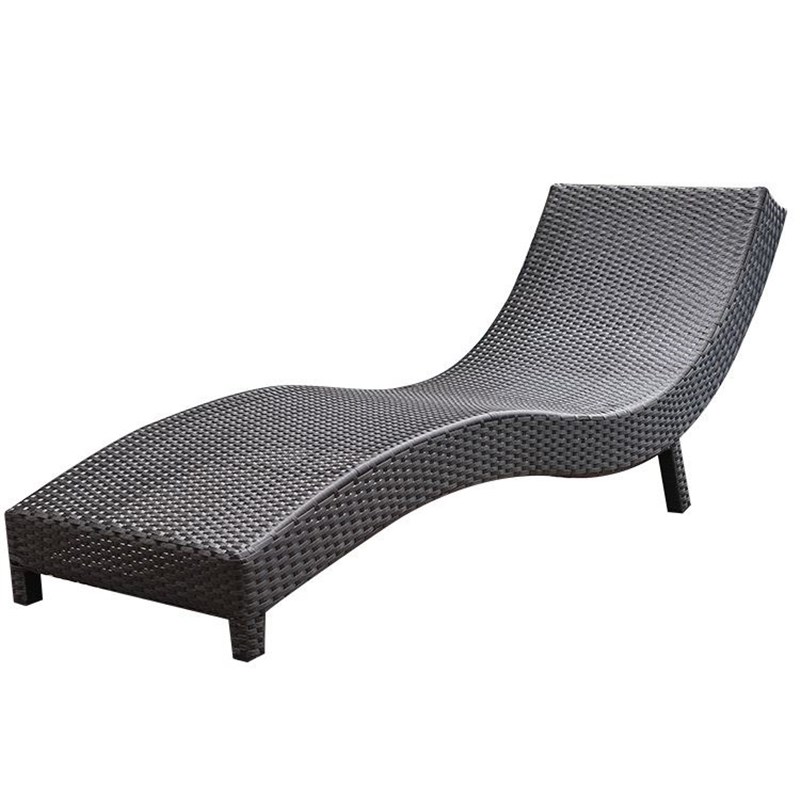 户外躺椅露天露台酒店别墅庭院游泳池沙滩椅 休闲庭院藤编躺床