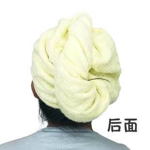 竹纤维洗头快速干发毛巾擦头巾女纯棉速干吸水柔软包头干法帽子