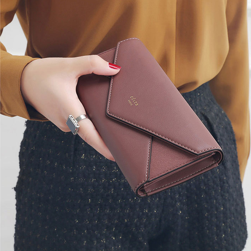 新品aliwood Brand 3 Fold Women's Wallet Designer Envelope Cl