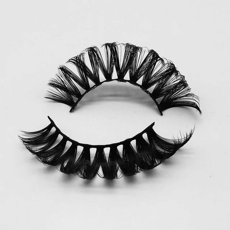 1 Pair Hadmade FHNIaux Lashes DCurl Russin nStrip Lash Th ai