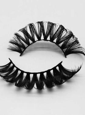 1 Pair Hadmade FHNIaux Lashes DCurl Russin nStrip Lash Th ai