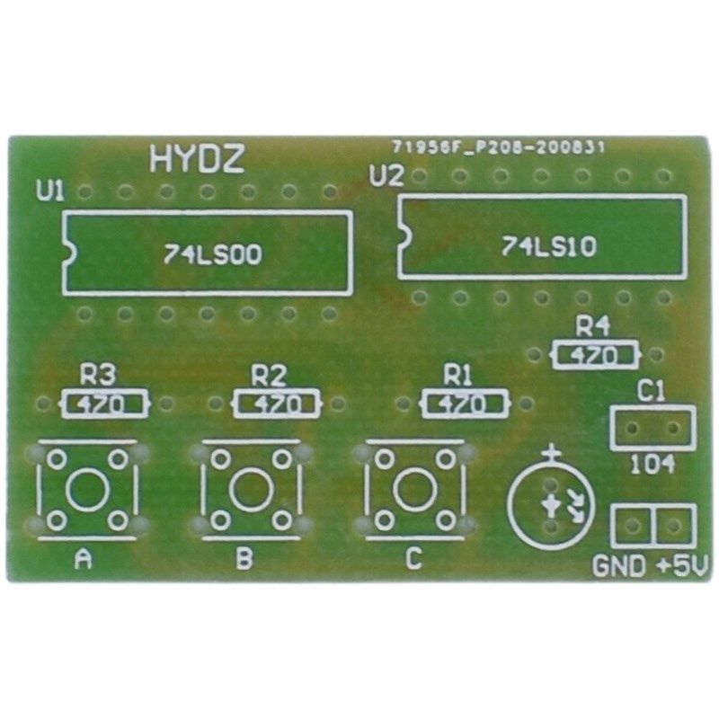 议价三人表决器制作套件 三人表决器 或非门表决器 数字电路实验