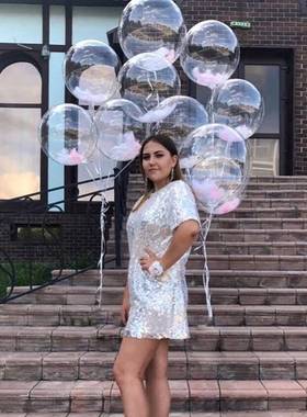 10pcs 1024inch Transparent Bobo Bubble Balloon Clear Inflat