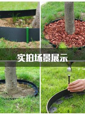 草坪隔离带分隔板广场景观10公分高绿化花园园林绿色棕色挡土板