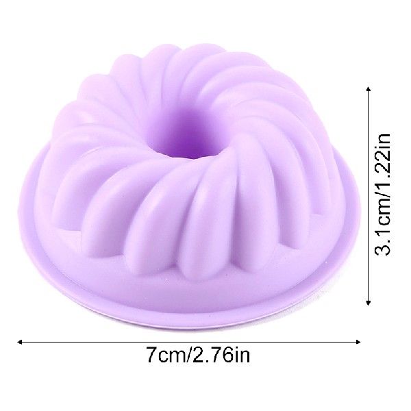 10Pc Silicone Cake Mold  Spiral Cupcake Muffin Pastry