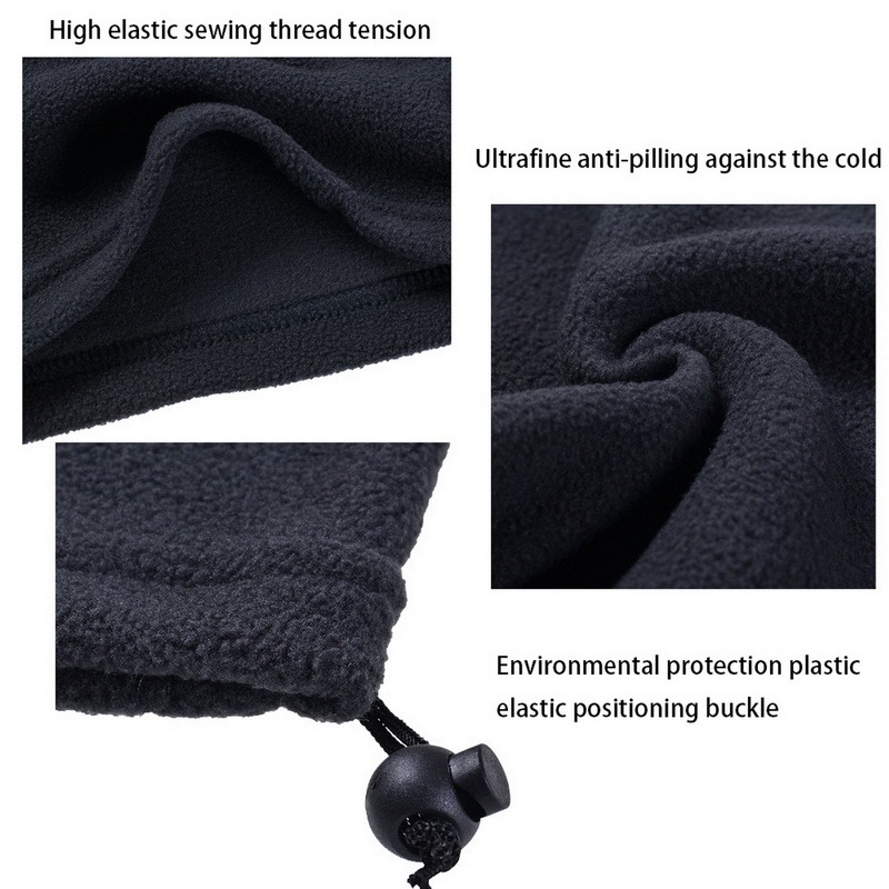 Fleece Neck Warmer Winter Neck Windproof Tube Scarf for Men