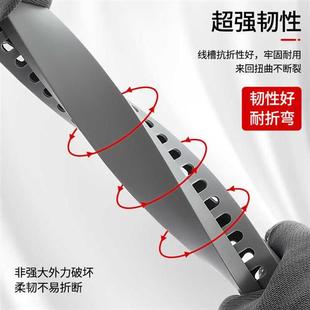 灰色PVC配线槽电缆配电柜箱走线槽阻燃U型行线槽明装 防火塑料线槽