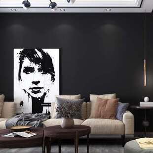 北欧风莫兰迪色系浅灰色纯色客厅电视背景墙壁纸卧室不织布壁纸