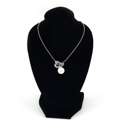 Black Mannequin Necklace Jewelry Pendant Display Stand Holde