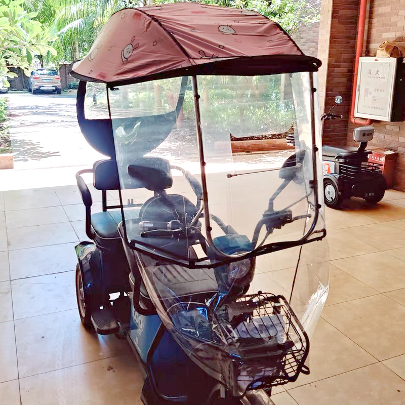 适用爱玛NQ-2电动三轮车车棚车篷全包透明雨棚篷老年全封闭车棚