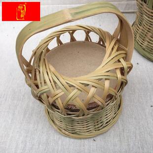 老式烘笼竹编碳火盆火篮烧炭取暖怀炉烘笼家用老人手提烘笼烤火笼