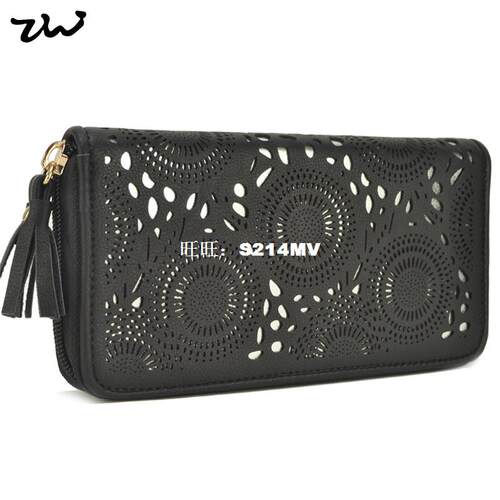 极速2 Colors New Hot Hollow Out Flower Design Women Wallet F