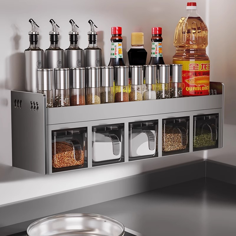 厨房调料置物架免打孔壁挂式