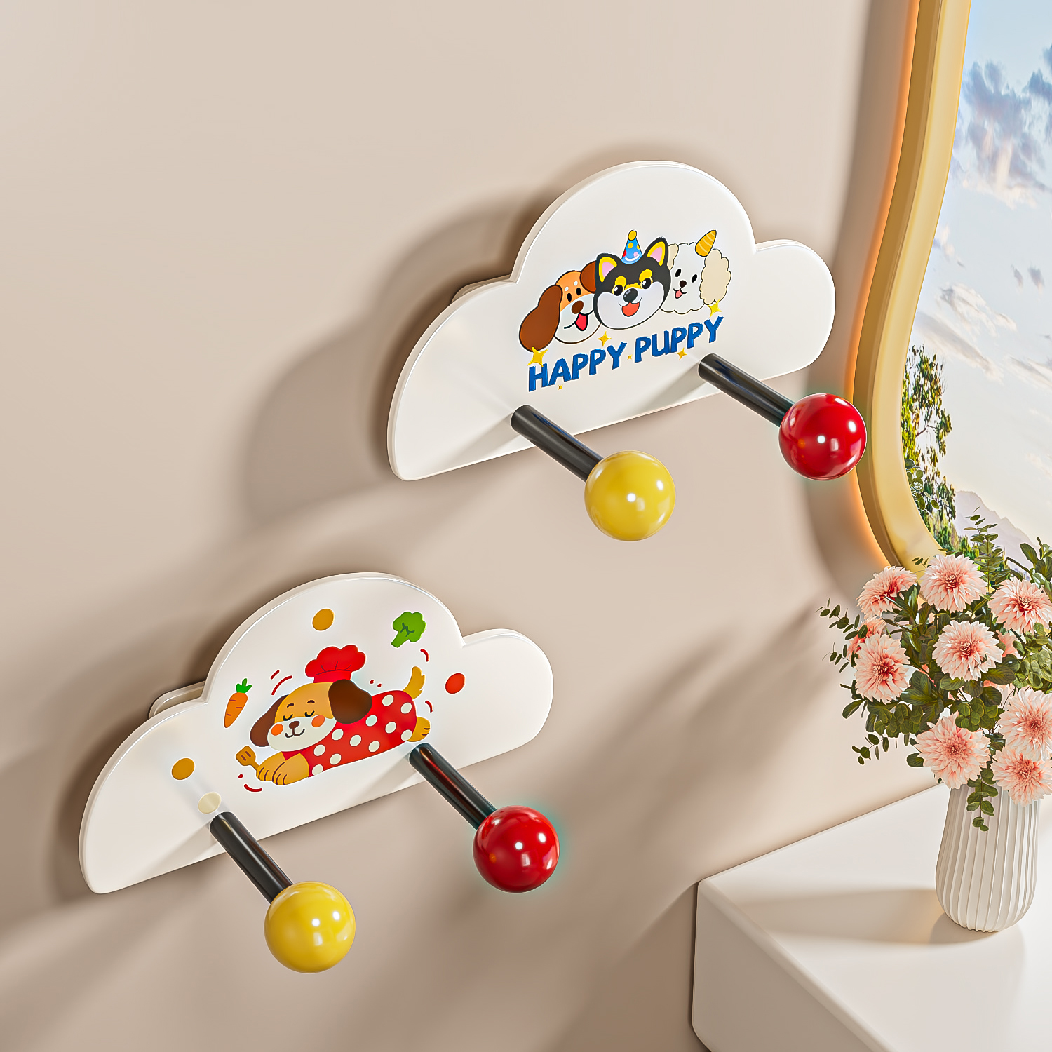 吸盘牙刷置物架吹风机支架卫生间壁挂式免打孔电动牙杯漱口杯架子