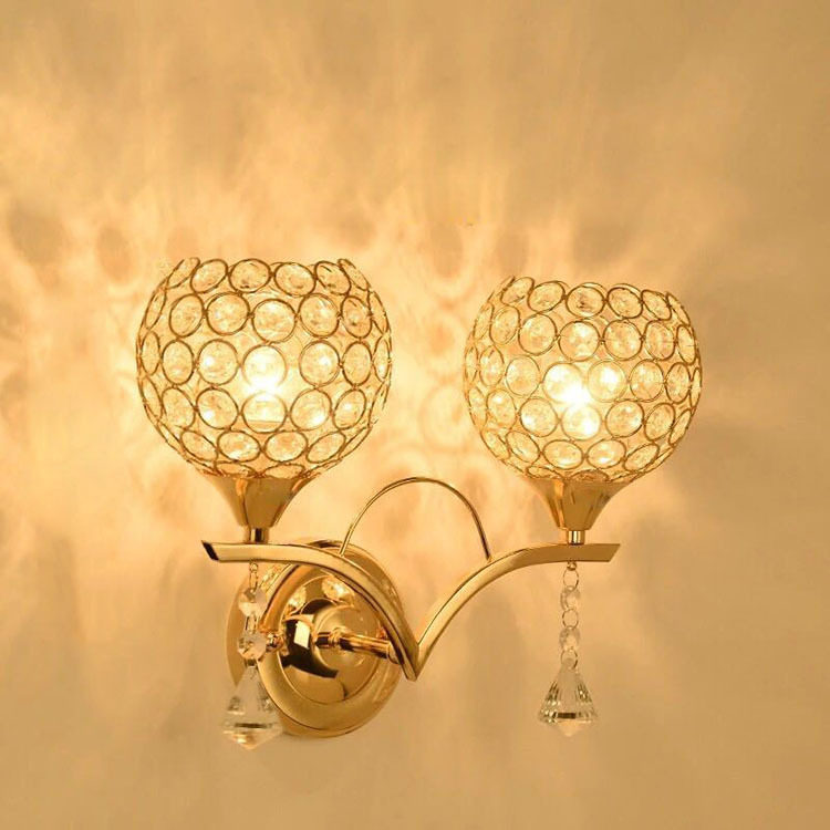 现代简约壁灯，客厅、走廊、过道、卧室，高档手工LED水晶壁灯