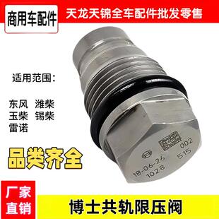 玉柴潍柴雷诺康明斯解放J6P博士原厂共轨泄压阀溢流阀限压阀