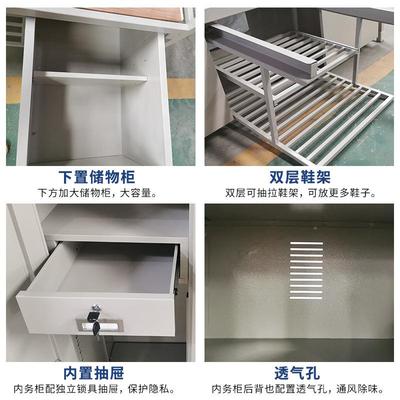 2014钢单人床层上下床钢制制单双人内务更YQI衣双厚柜加学习桌椅