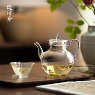 高硼硅玻璃茶壶耐高温泡茶壶单壶家用可过滤绿茶泡茶器 日式