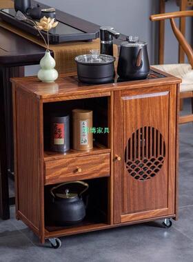木移动茶茶水柜茶边柜泡茶台家用烧水实壶一体边柜办XB100719桌公