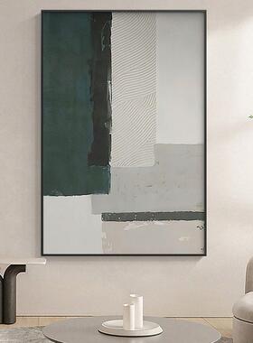 青靛落现代抽TJD客厅装饰画色块画大幅地竖版极象简玄关走廊挂画