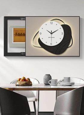 电表箱装饰画免打厅孔现代简箱约遮电挡客开71035关表盒配电箱电