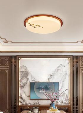 新式吸顶全铜实木中31672国灯风简约现代长方形客厅大灯房卧书中