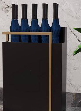 简约架雨伞酒店大铁堂艺SWF放伞置物架挂伞售楼部雨伞收架纳黑色