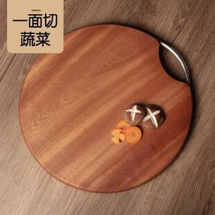 乌檀木圆菜板家用形砧木切菜板子整木厨圆KZT001房案实板厂板家直