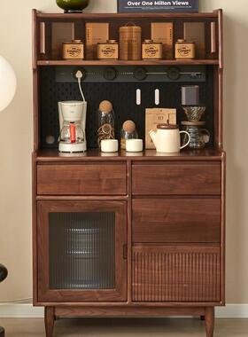 北美黑胡桃木餐柜一体柜靠墙边储物简约日式客实75924厅木收纳柜
