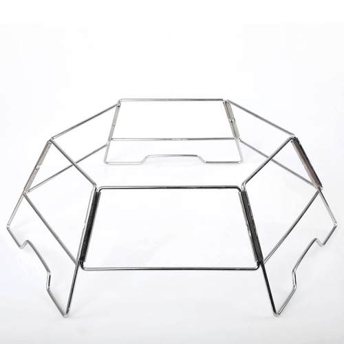 户不锈烤钢烧烤架便携折叠外烧烤炉无品牌/六边形烧架六角焚火木