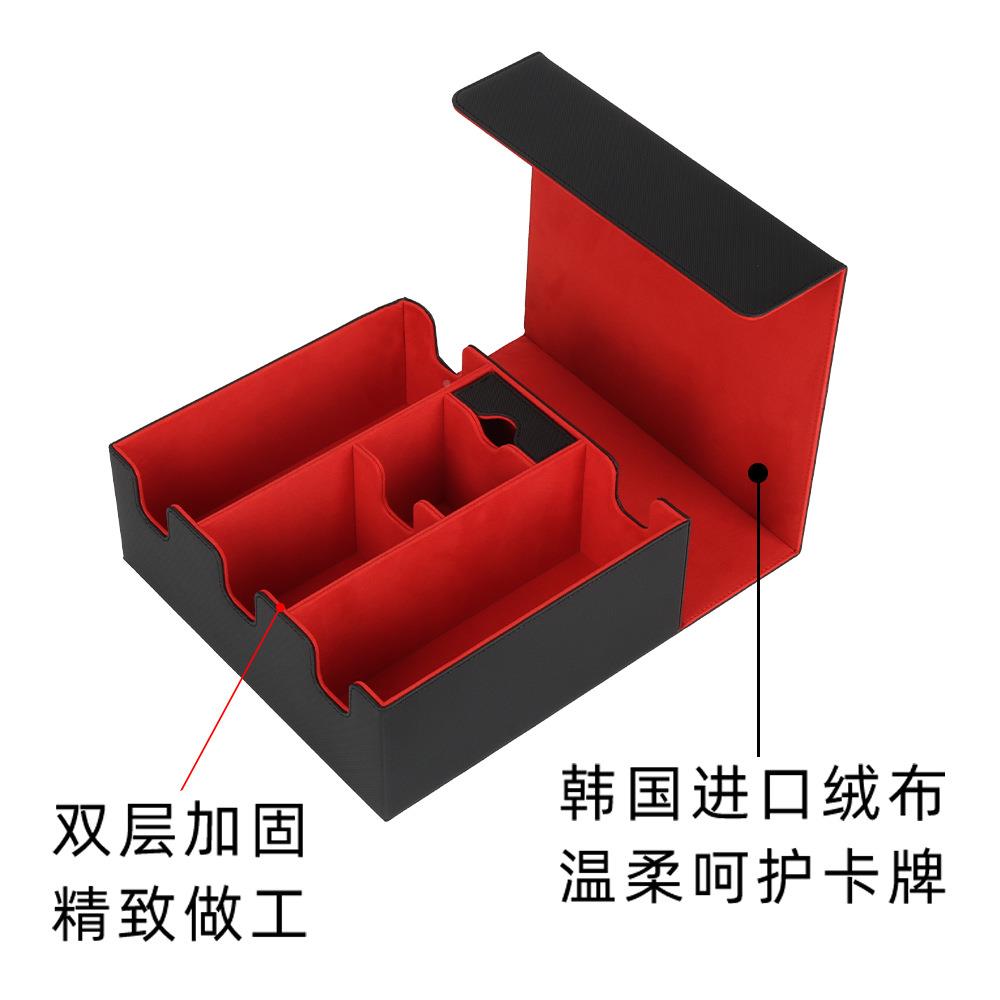 高分61合多功能豪华收纳卡盒骰子LGK抽屉竖盒100+三排隔卡牌盒端p