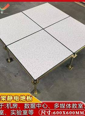 广州PVC静电地板抗胶机房电子钢厂全防001013静电地板地架空板防