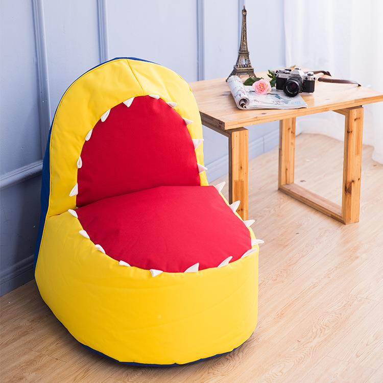 创意卡通儿童豆鱼人鲨懒人小沙发单人袋榻榻米CQB懒人沙发厂家直