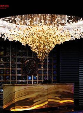 水灯宴会晶沙厅盘区吸顶灯厅别墅餐厅客吊灯中山NBQ灯具LED节能灯