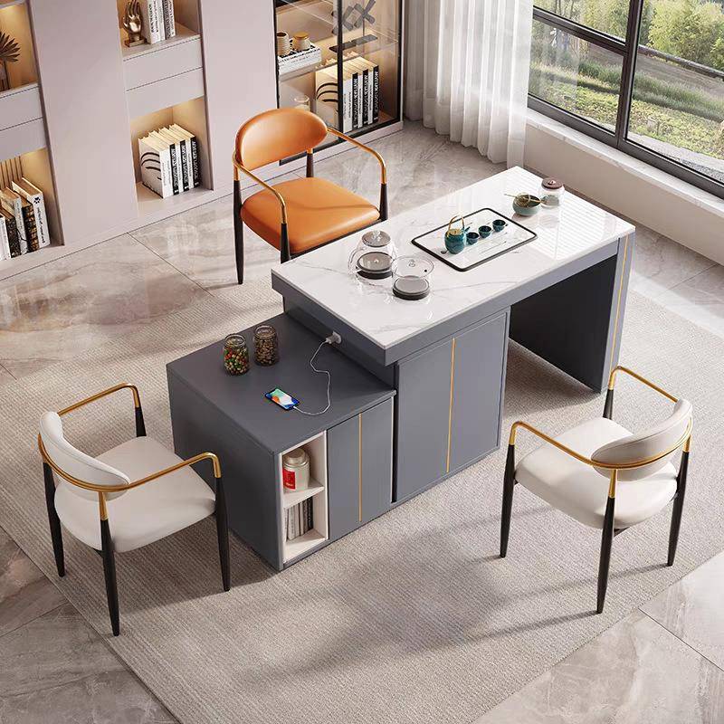 台可动可泡旋转茶茶桌椅组合带轮家用阳台小AIA户型茶桌烧水壶移