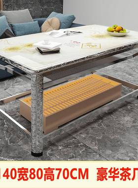 玻不钢茶16136桌几桌家用长方形烤火钢化璃多用餐桌学习写字取暖