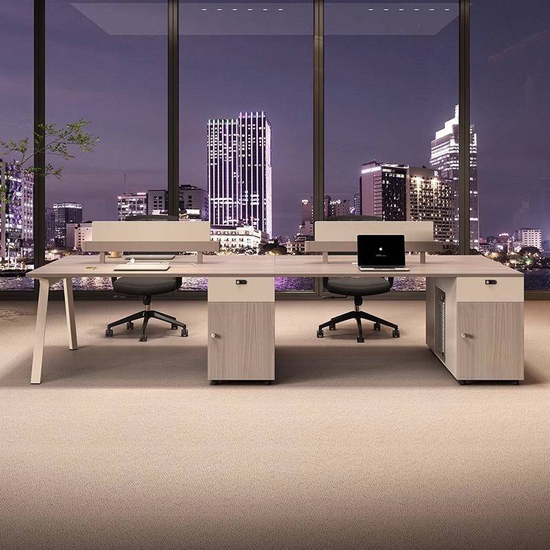 工办公简约现代职员4人位卡座办公家具桌IAC六人位室员工桌椅位组