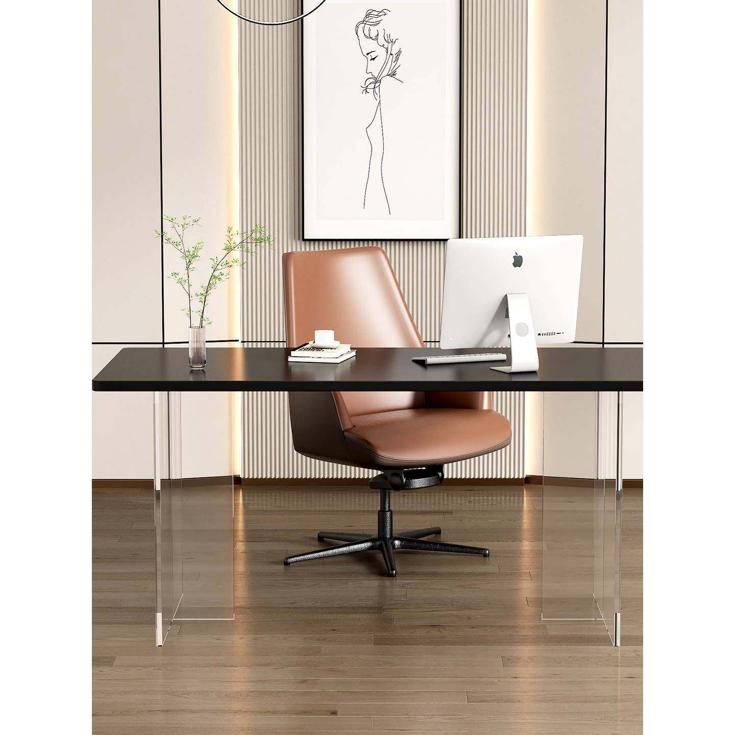 亚克电力悬浮桌化子书桌脑桌办公室桌卧长条桌学76209习桌妆桌茶