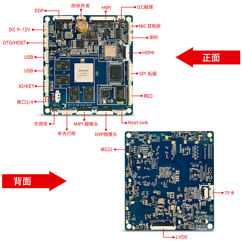 智能终端多功能一体机主板，安卓主板，智能门禁闸机主板，RK3288