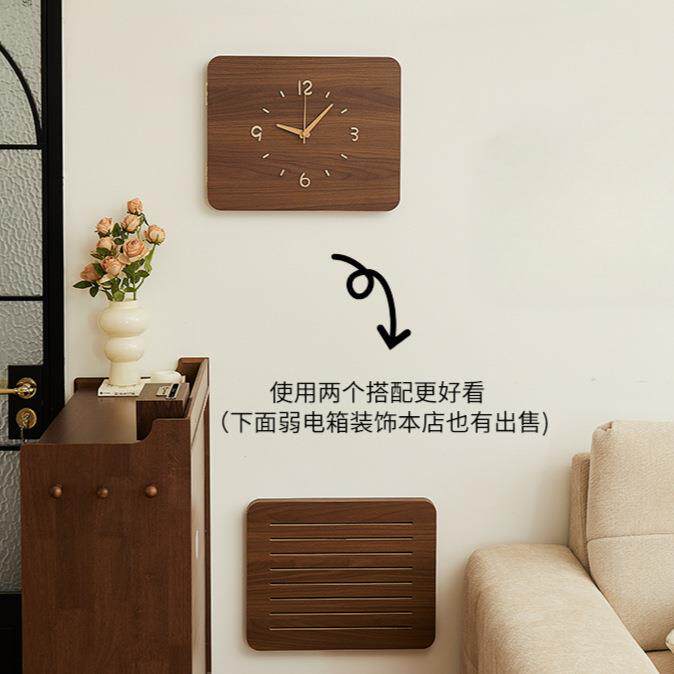 表箱装饰画202333425新款钟带钟表电挂挂画闸配电箱盒遮挡时钟免