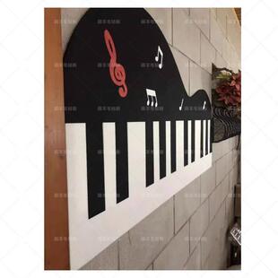 琴设计音乐教钢室五32982墙线谱贴照片墙软木片毛毡板照板毛毡板