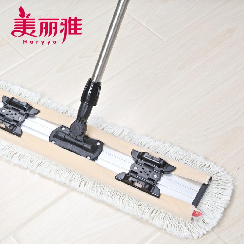 美丽雅亲亲600EPQ平板地拖60公分销大拖拖把排拖可夹毛巾把网版