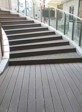 塑木地户外露台25563室外防腐木地水板阳台共二代挤圆孔庭院防板