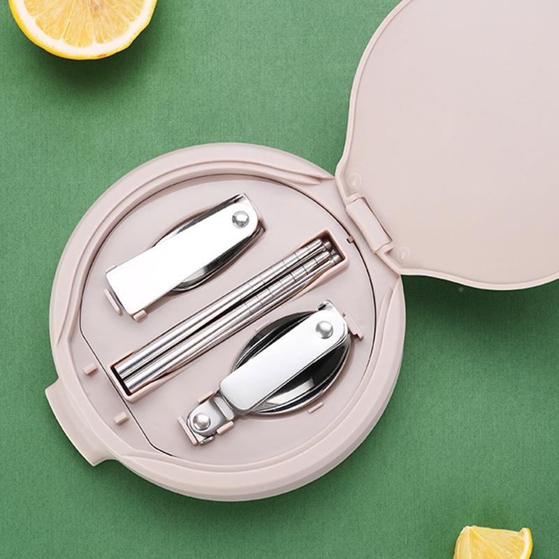 商用户外餐具学生便当上班便3携三层保盒温桶04FGO不锈钢真空饭盒