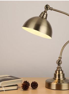 美金式复古属台灯酒店摸办公工作书房卧室65665床头阅读护眼触台