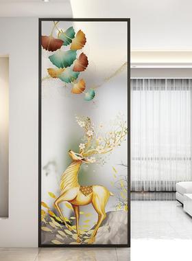 现代简约锈艺术玻璃风铁艺不钢隔断墙客厅遮入屏79147户玄关挡装